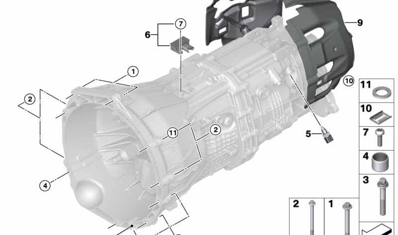 Sensor de Punto Muerto para BMW E81, E82, E87N, E88, F20, F21, F22, F23, E90, E91, E92, E93, F30, F31, F34, F35, F32, F33, F36, F10, F11, F18, F06, F12, F13, E84, F25, E89 (OEM 23147606188). Original BMW