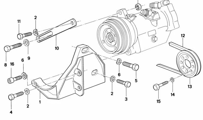 Polea para BMW E12, E28, E24, E23 (OEM 11211258274). Original BMW