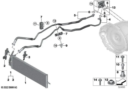 Termostato del aceite de la transmisión para BMW G70, F95N, G05N, F96N, G06N, G07N, G09 (OEM 17228831985). Original BMW