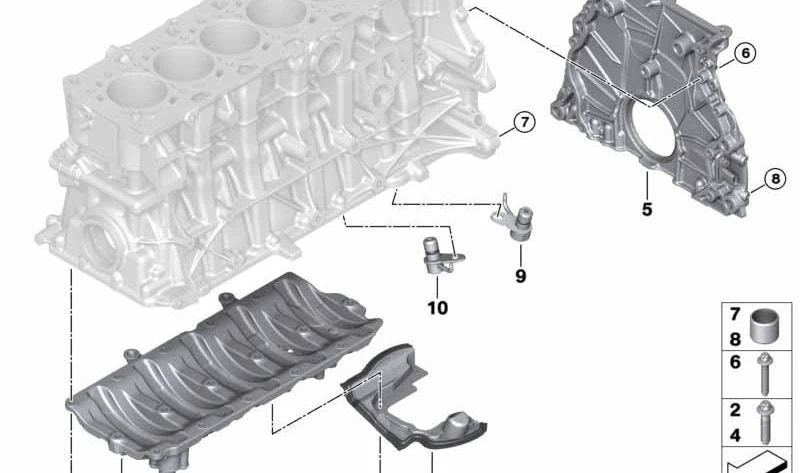 Deflector OEM OEM 11138053427 per BMW G20, G21, G80, G81, G26, G82, G83, F97, F98. BMW originale.