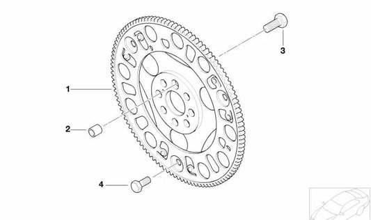 Sechseckschraube für BMW E30, E36, E46, E28, E34, E39, E60, E61, E32, E38, E65, E66, E31, E83, E53, E85, E52 (OEM 24001421067). Original BMW