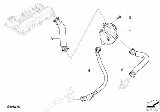 Tubo de Ventilación para BMW E87, E90, E91 (OEM 11157533332). Original BMW.