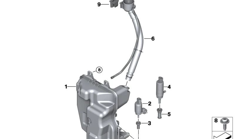 Adaptador para BMW Serie 1 F40, Serie 2 F44, X2 F39, MINI F60 (OEM 61667478085). Original BMW