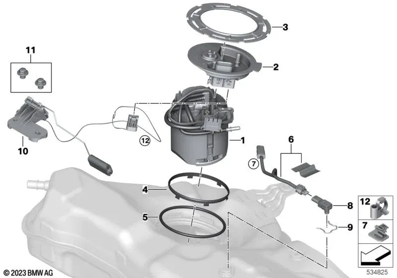 Junta Tórica para BMW F20, F21, F22, F23, F45, F87, F30, F31, F34, F35, F80, G20, G21, F32, F33, F36, F82, F83 (OEM 16117188567). Original BMW