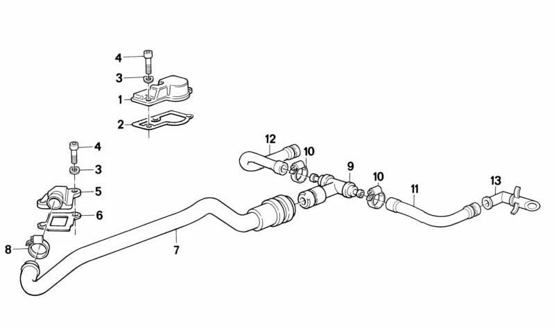 Extensión OEM 13721337492 para BMW E23, E24, E28, E32, E34. Original BMW.