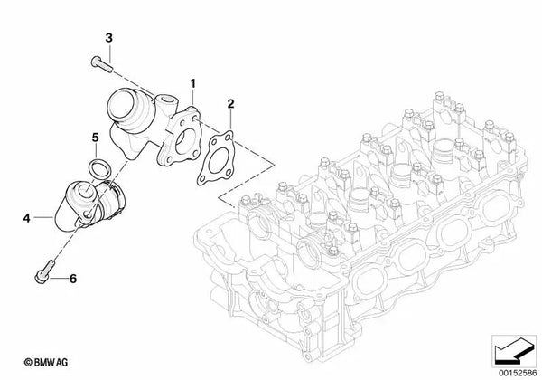 Stutzen para BMW E90 (OEM 11537559335). Original BMW