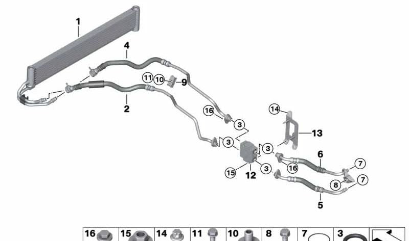 Parafuso de alumínio ASA OEM 17227850597 para BMW F80, F82, F83. BMW original