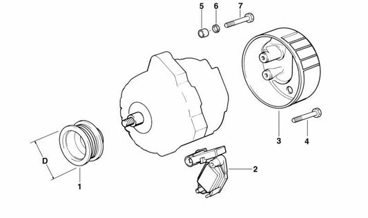 Casquillo OEM 11162243679 para BMW E36, E34. Original BMW.