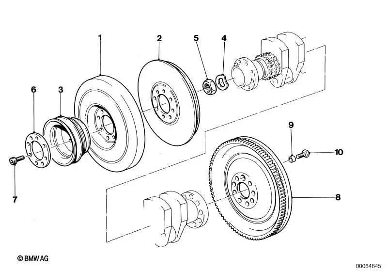 Arandela elástica para BMW E12, E28, E34, E24, E23, E32 (OEM 07119932190). Original BMW