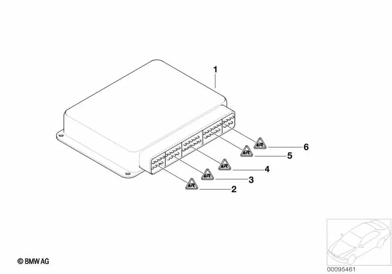 DME Control Unit for BMW E46 (OEM 12147561382). Original BMW