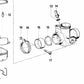 OEM 13111336969 Clamping Nut for BMW (Compatible Models: E21, E30, E12, E28, E34, E23, E32, E24, E38). Original BMW.