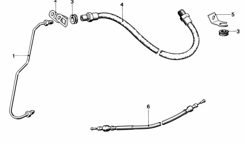 Cable de freno de mano OEM 32731234400 para BMW {R50, R52, R53}. Original BMW Motorrad.