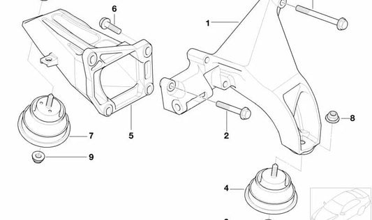 Motorunterstützung für BMW 3 E46 -Serie (OEM 22116771362). Original BMW