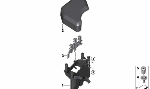 Tapa caja electrónica OEM 12908622031 para BMW F20, F21, F22, F23, F30, F31, F32, F36. Original BMW.