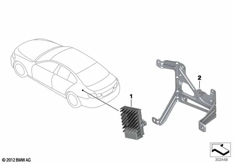 TV / ASD -Modulunterstützung für die BMW 5 F11 -Serie, F11N (OEM 65159267431). Original BMW