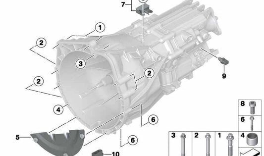 Abdeckblech para BMW F10, F11, F18 (OEM 23007629571). Original BMW