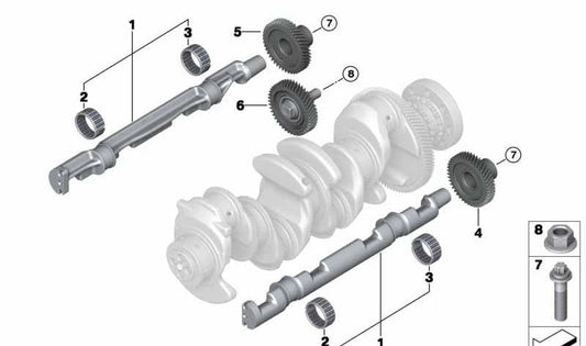 Piñón OEM 11278570744 for BMW (Compatible models: F40, F44, F45, F46, G20, G21, G30, G31, G32, F48, F39, G01, G02, G05, F55, F56, F57, F54, F60). BMW original