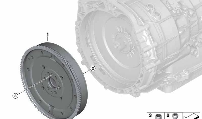 Amortiguador de torsión para BMW G11, G12 (OEM 21208681722). Original BMW