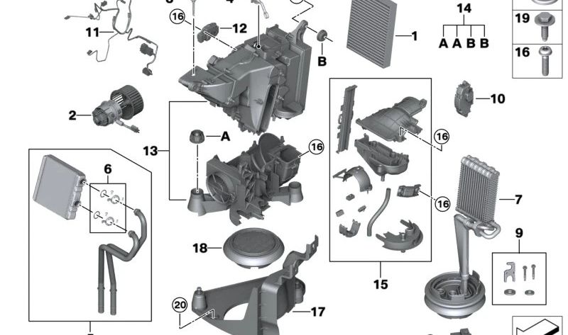 Tapa cubierta OEM 64116831795 para BMW G07. Original BMW.