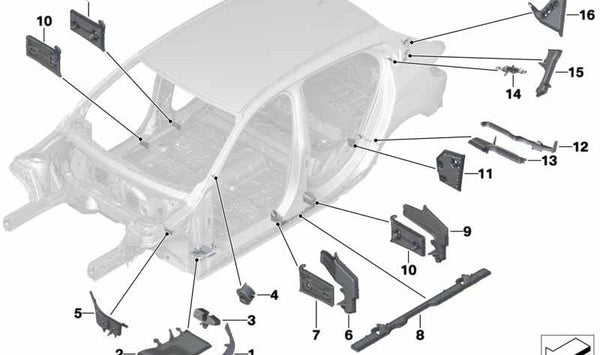 Pieza de ajuste para BMW Serie 1 F40, F70 (OEM 41007434681). Original BMW