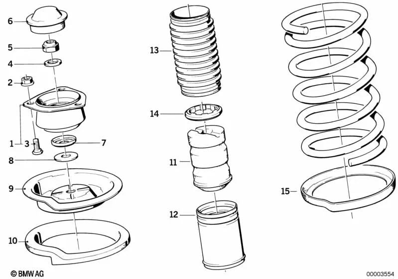 Tapa de cubierta para BMW E30, E36, E28, E34, E24 (OEM 31331124335). Original BMW.