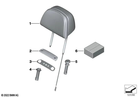 Cubierta reposacabezas asiento confort para BMW G30, G31, G38, G32, G12 (OEM 52107405711). Original BMW