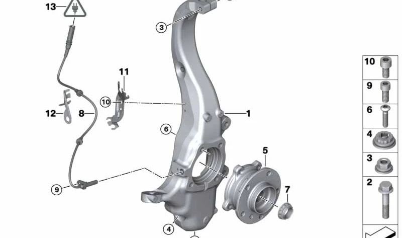 Sensor de velocidad para BMW X5 E70, F15, F85, X6 E71, F16, F86 (OEM 34526771776). Original BMW