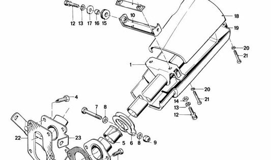 Tubo de columna de dirección OEM 32311152634 para BMW E30. Original BMW.