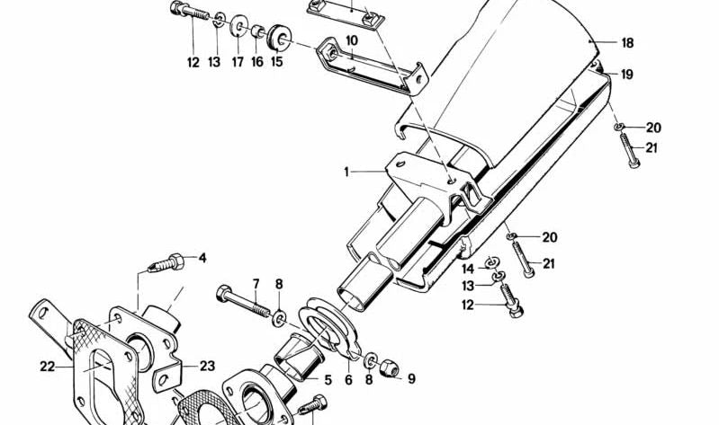 Mantelrohr para BMW Serie 3 E30 (OEM 32211154308). Original BMW