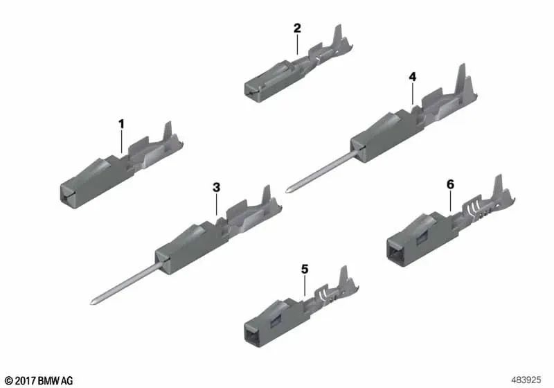 Buchsenkontakt de 0,35-0,5mm² para BMW Serie 1 E81, E82, E87, E88, F20, F21, F52, Serie 3 E36, E46, E90, E91, E92, F30, F31, F34, F35, G20, G21, G80, Serie 4 F32, Serie 5 E39, E60, E61, F07, F10, F11, F18, F90, G30, G31, G38, Serie 6 E63, E64, F06, F12, F