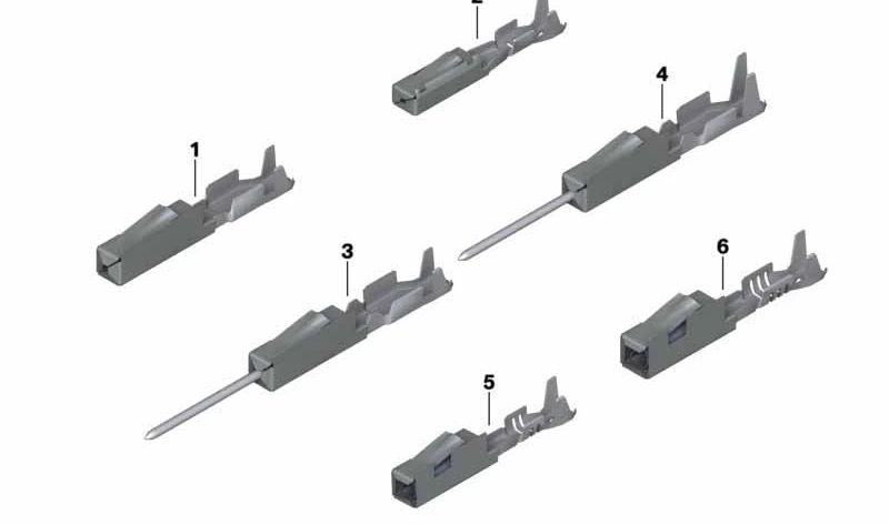 Terminal de contacto MQS OEM 61138369700 para BMW E81, E82, E87, E88, F20, F21, E36, E46, E90, E91, E92, E93, F30, F31, F34, F35, G20, G21, G28, G80, G81, F32, G26, E39, E60, E61, F07, F10, F11, F18, F90, G30, G31, G38, G60, G61, G68, G90, E63, E64,