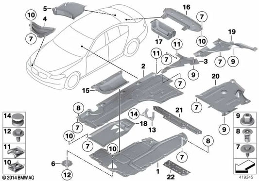 Right tank cover for BMW 5 Series F18, F18N (OEM 51757256868). Original BMW