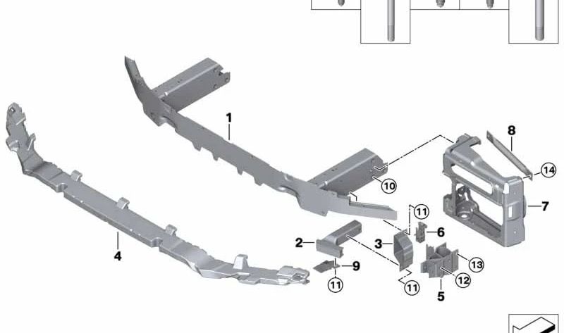 Absorbedor de golpes delantero para BMW F97, F98 (OEM 51118070310). Original BMW