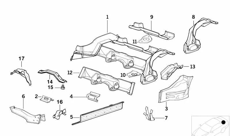 Armature d'essieu avant gauche pour BMW E36 (OEM 41002256495). BMW d'origine