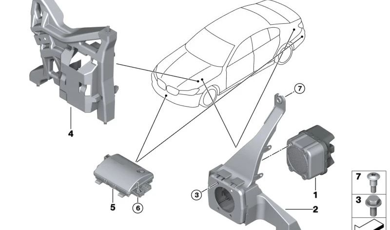 OEM 65125A04F35 Motor Sound Generator für BMW G26, I20. Original BMW.