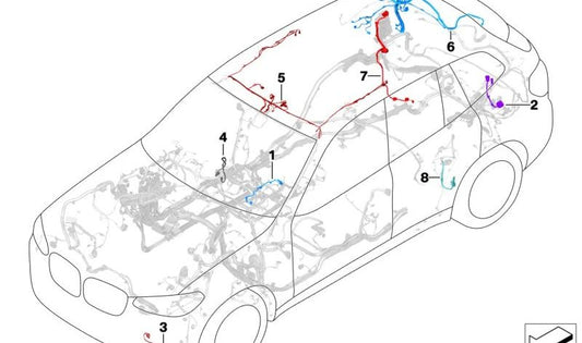 Kabelgurt zum Abschleppen für BMW G01N (OEM 61125A232D2). Original BMW