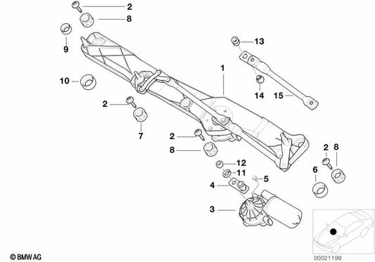 Anillo de amortiguación - Parte inferior para BMW E39 (OEM 61618166975). Original BMW