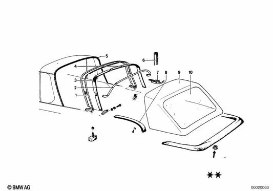 Funda de Capota para BMW (OEM 54311847399). Original BMW