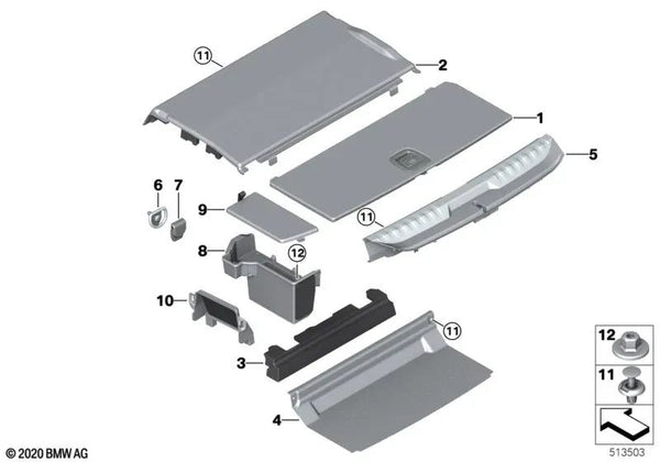 Cubierta del Tanque para BMW G21, G21N (OEM 51477940933). Original BMW.