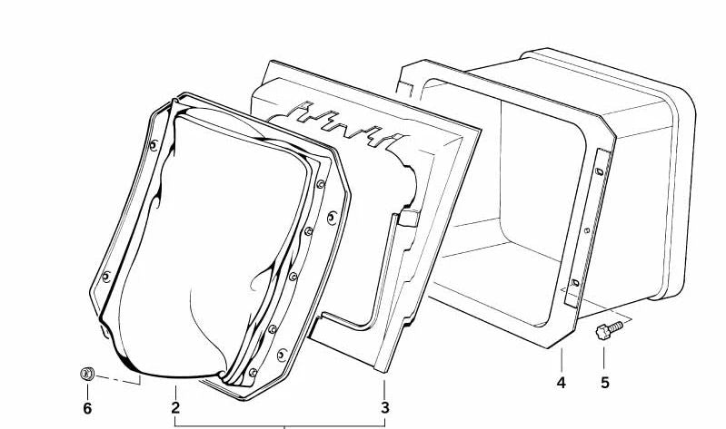 Cassette para esquís para BMW Serie 3 E36, E46, Serie 5 E39, X5 E53 (OEM 72608179197). Original BMW