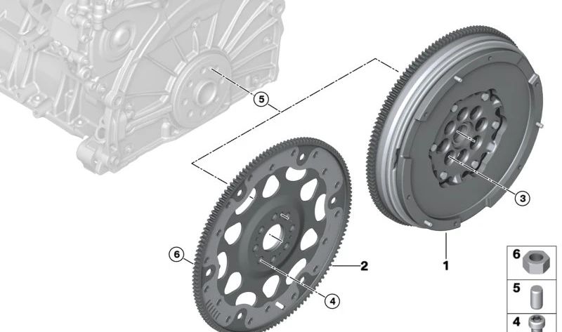 Bimasa Flyer OEM 21208600215 per BMW F45, F46, F48. BMW originale.