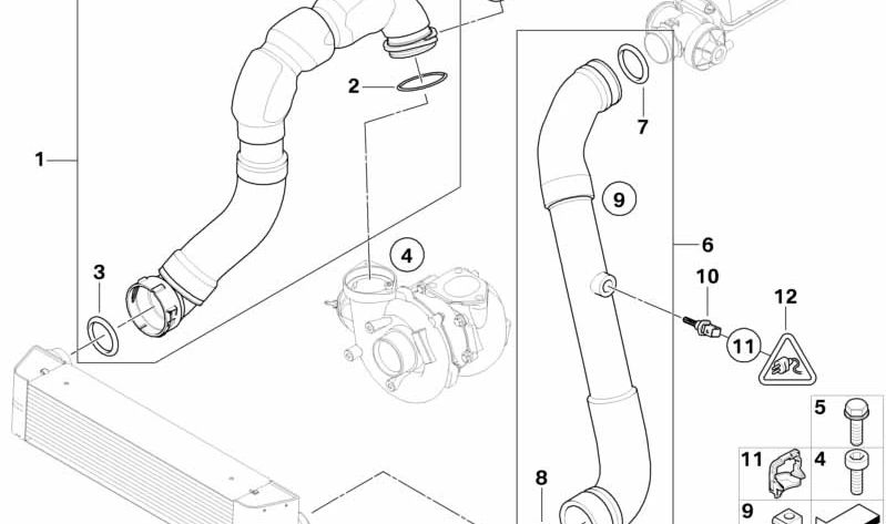 Tope de fijación antirotación OEM 11617807096 para BMW (Modelos compatibles: E81, E82, E87, E88, E90, E91, E92, E93, E60, E61, E84, E70, E71). Original BMW.