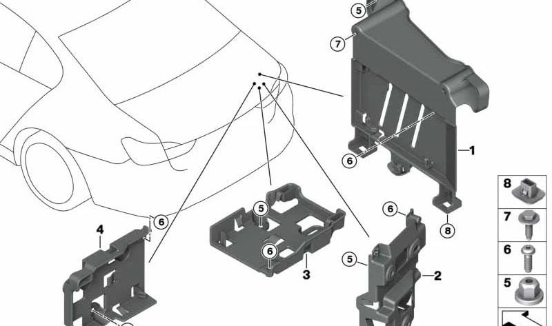 Prise en charge du module de charge de la batterie BCU pour BMW G20, G21 (OEM 6142803371). BMW d'origine