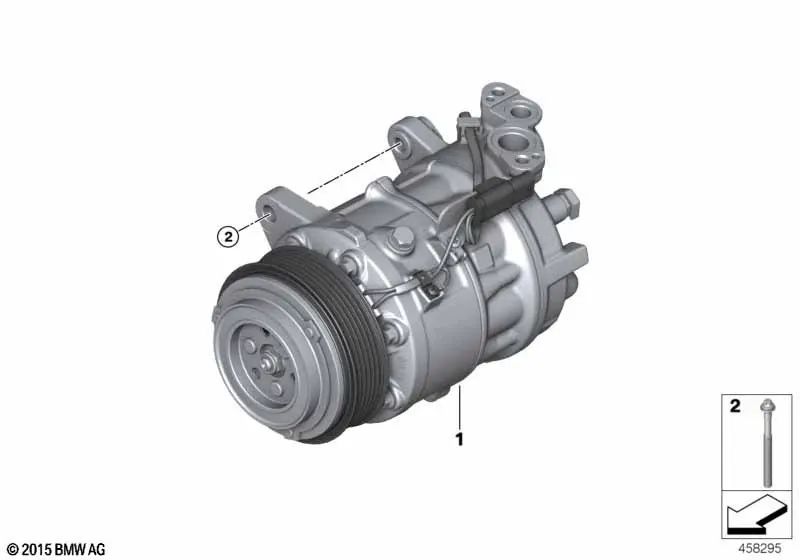 Klimakompressor mit Magnetkupplung für BMW G07, G07N (OEM 64526926545). Original BMW.