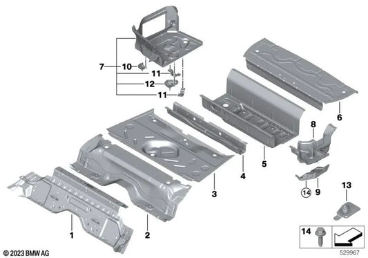 Travesaño Soporte del Eje Trasero Trasero para BMW Serie 2 G42, G87, Z4 G29 (OEM 41007470209). Original BMW.