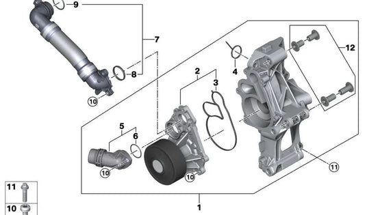 Junta para MINI F65, F66, U25, BMW F70, G42, U06, G20, G21, G28, G22, G23, G26, G30, G31, G38N, G60, G61, G68, G32, G11N, G14, G15, G16, U11, U10, G01, G08, G45, G02, G05, G18, G06, G07, G29 (OEM 11538678045). Original BMW