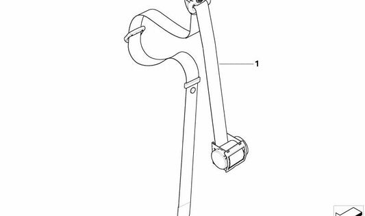 Riemen vorne oben links für BMW E63 (OEM 72119138267). Original BMW