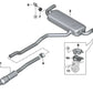 Ceriumgraue Auspuffblende für BMW 1er F40, X2 F39 (OEM 18308695197). Original BMW