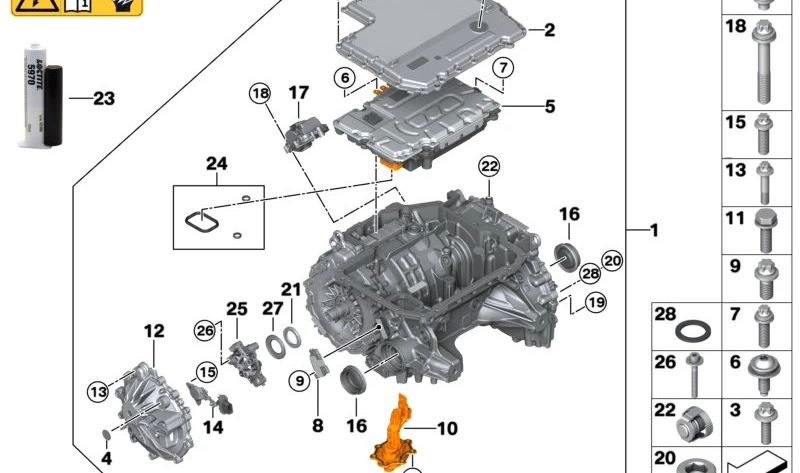 Tapa Módulo de Cepillo para BMW I20 (OEM 12379487374). Original BMW.