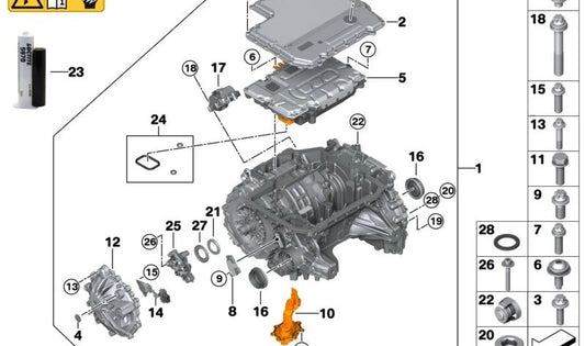 Tapa Módulo de Cepillo para BMW I20 (OEM 12379487374). Original BMW.